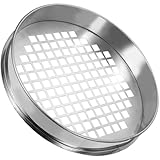 MUCKLILY Cedazo de Malla de Acero Inoxidable 30 Cm, Colador Redondo Orificios de 15 Mm para Clasificación de Arándanos, Utensilio de Cocina Práctico y Resistente para Uso Doméstico