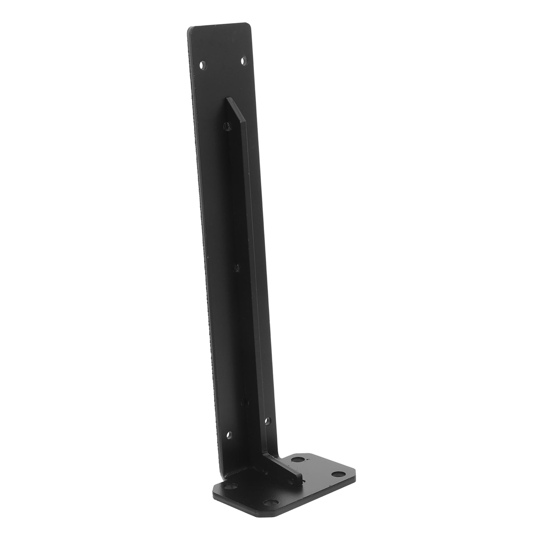 Meuble TV suspendu noir en acier laminé Mikinona support robuste