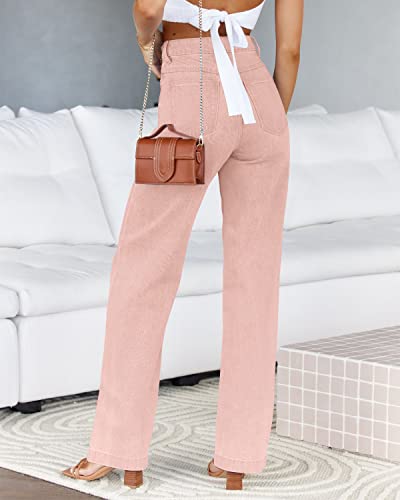 PLNOTME Women's High Waisted Jeans Boyfriend Baggy Straight Leg Casual Denim Pants — view 2