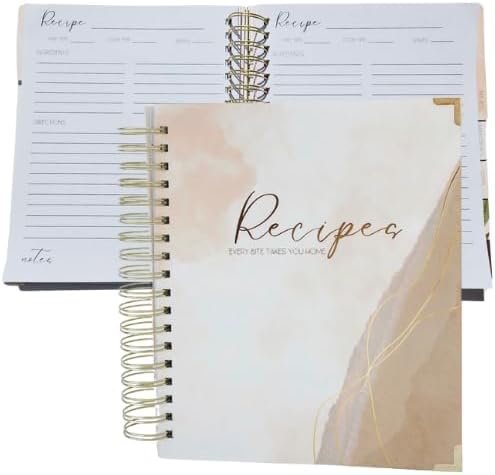 Family Recipe Book to Write in Your Own Recipes | Blank Recipe Books to Write in | Make Your Own Cookbook | Personalized Recipe Book Spiral | 9.5 x 10in | Hardcover | Keepsake Gift | Recipe Organizer