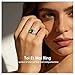 Yaresul Toi Et Moi Ring 925 Sterling Silver Women Emerald Engagement Ring 14K Gold Plated 1.5ct 6x8mm Double Stone Emerald & Pear Cut CZ Wedding Eternity Ring Width Band 2mm Size 7