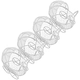 HOOTNEE 4 Stück Teiliges Mini Puppenwagen aus Robustem Eisen Detailreiches Realistisches Babywagen für Puppenhaus Dekoration Stabiles Design für Kreatives Rollenspiel Weiß