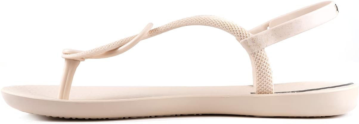 IpanemaWomen's Trendy Sandals - Comfortabe and Stylish T-Strap Flat Sandals with Adjustable Ankle Strap Closure