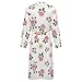 FOSKERV Women Men Fashion Long Sleeve Robes, Multi Functional Open Front Kimono Robe for Bedroom, Swimming Pool, Bathroom, Beach, Floral Rose Flower, (M)