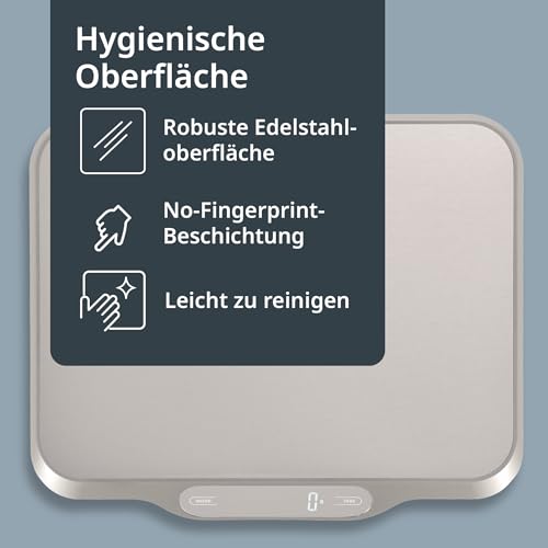 ADE Küchenwaage mit großer Wiegefläche bis 15 kg