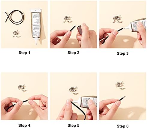 PandaHall 180pcs Stainless Steel Cord Ends 3 Size Leather Cord End Caps Cord 2/2.5/3mm Inner Diameter End Caps Terminators Cord Clasp Loop Barrel for Jewelry Making(2 Style: Round, Flat)