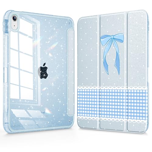 Housse iPad 10e génération 10.9 pouces transparente paillette pliable