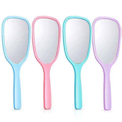 XPXKJ Handspiegel Mit Griff – Quadratisch, Grün, 12,5 X 25 Cm, Für Make-up, Reisen & Salon
