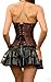 AVORIX Corset Tops for Women, Bustier Shapewear Lingerie, Lace Waist Push Up, Bodysuit Floral Overbust Lingerie Brown-M