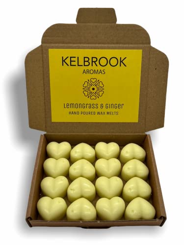 Wax Melts - Lemongrass and Ginger | 16 Pack | Strong Scented | Made in the UK | Plastic Free | Vegan