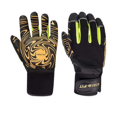 Intra-FIT Professional Anti-Vibration Glove EN ISO 10819:2013 Certified EN388:2016 Long Lasting, Good for Drilling Equipment Operation,Road Breakers S
