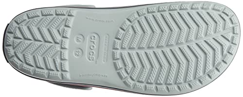 Image of Crocs Crocband Light Grey /Navy Clog-(11016-01U)-10 UK Men (M11)