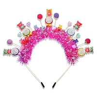 mokkia Tiara de doces para mulheres, pirulito doce, Natal, acessórios de fantasia de doces de Halloween, roupas de Natal para meninas, lembrancinhas de festa de aniversário, presentes de Natal (padrão