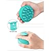 HEETA Shampoo Scalp Brush Massager Hair Growth, Scalp Scrubber with Soft Silicone Bristles for Hair Growth & Dandruff Removal, Hair Brush for Scalp Exfoliator, Green