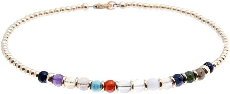 Sobriety Bracelet/Anklet, One Bead for Each Step, 12 Step AA Jewelry Twelve Step Gifts Sober Alcoholics Anonymous Addiction Recovery Anniversary Sm/XXL Adjustable