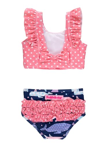 Image of RuffleButts Baby /Toddler Girls UPF50+ Waterfall Tankini Two Piece Swimsuit