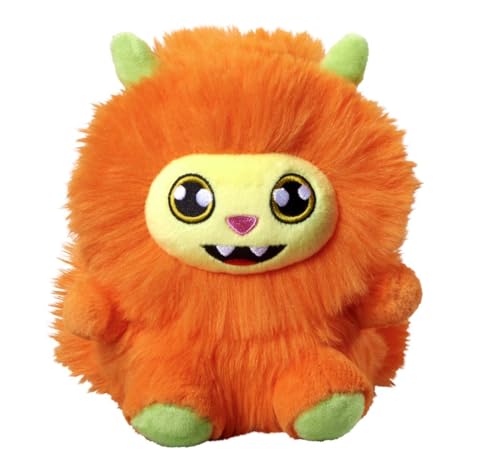 Bauer Spielwaren - Chubby Dudes - Dragy: Pummeliges Kuscheltier mit aus softem, flauschigem Plüsch, 15 cm, orange (12262)