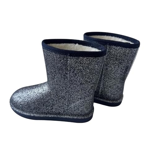 Bottes de pluie chaudes en PVC marine pour fille et femme