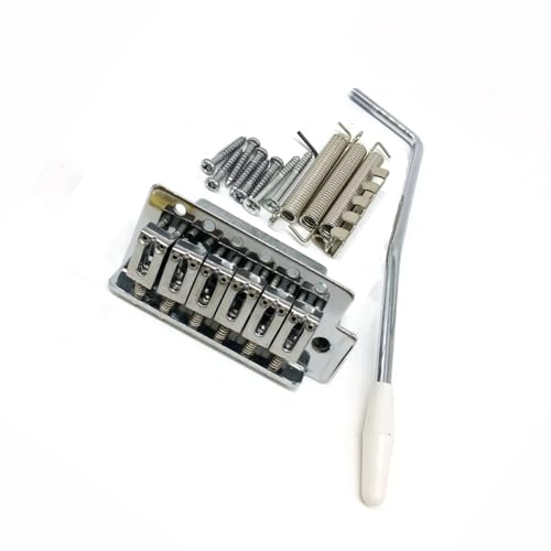 プロ仕様ギターブリッジ 6弦STエレキギター用 ヴィンテージローラーサドルトレモロブリッジセット(トレモロアーム付き)