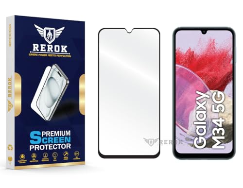 Image of Gorilla Tempered Glass Screen Protector Compatible with Samsung Galaxy M34 5G [Pack of 1] | Edge-to-Edge, Bubble-Free, Case Friendly, Easy Installation Kit