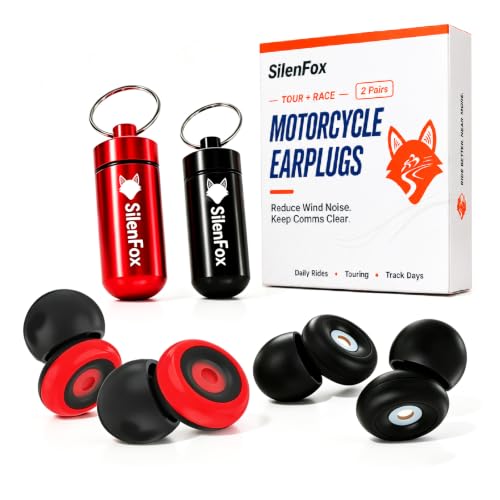 SilenFox Motorcycle Ear Plugs 2 Pairs