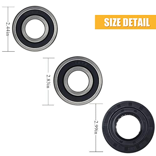 image for Mekar Front Load Washer Tub Ball Bearings Washing Machine Bearing Kit 