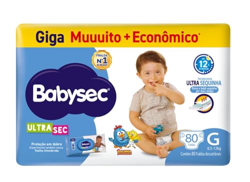 FRALDA BABYSEC ULTRA GIGA G 80 UNIDADES