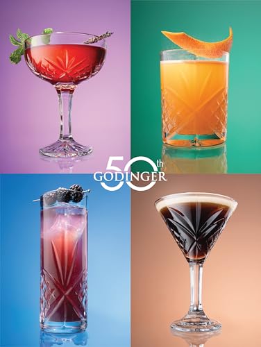 Godinger Glass Dublin Iced Beverage, Set of 4, 16 Ounce Capacity