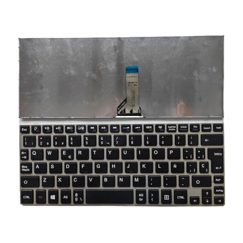 Clavier espagnol Satellite NB10 pour travailler à la maison en argent
