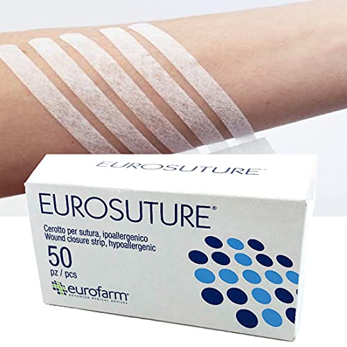 Eurosuture (mm 6 x mm 38) Steriel Wondhechtstrips 100% polyamide en voorzien van hypo-allergene kleeflaag,300 stuks - Image 3