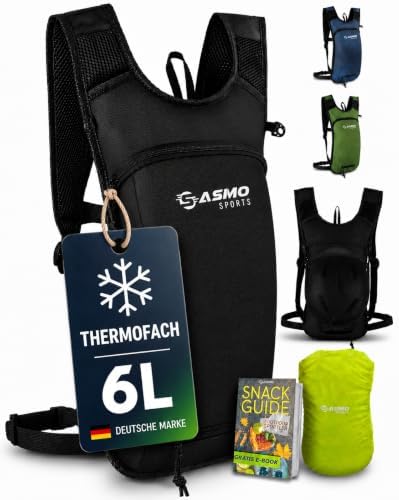 SASMO Fahrradrucksack Herren & Damen mit Thermofach - MTB Rucksack | Fahrrad rucksack, Helmnetz, Regenschutz, isoliertes Fach, Skirucksack, wasserdicht, ideal für Kurzstrecken, Spo