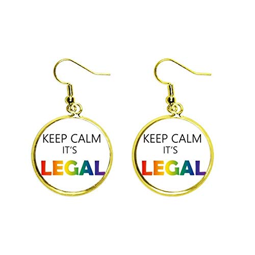 Pendientes arcoíris LGBT Keep Calm joyería ideal para regalar a mujeres