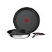Tefal Ingenio Comfort Max 3-tlg. Pfannen-Set, Titanium Antihaftversiegelung, stapelbar, platzsparend, Thermo-Signal, für alle Herdarten, sicherer Griff, mühelose Reinigung, Edelstahl, L966S344