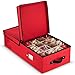 Underbed Christmas Ornament Storage Box With Lide - Sturdy 600D Oxford Fabric Stores up to 64 Standard Christmas Ornaments, And Holiday Accessories Storage Container with Dividers, - 5 Year Warranty