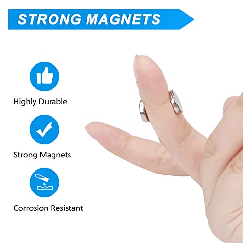 Image of TRYMAG Small Neodymium Fridge Magnets, 50Pcs Refrigerator Magnet 15x3mm | Round Rare Earth Multi-Use Tiny Magnets for 3D Printing, Office,Whiteboard, Crafts, School