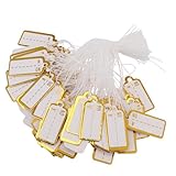 Mipcase Etiquetas de Precio de Papel Hilo para Joyería 500 Unidades Etiquetas Colgantes para Escribir a Mano para Supermercados y Tiendas Minoristas