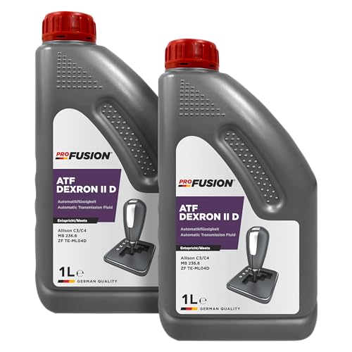 ProFusion Aceite ATF Dexron III H – Lubricante para Transmisiones Automáticas y Dirección Asistida – Dexron 3 con PAO – Pack de 2 x 1L = 2L