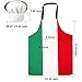 Syhood SATINIOR Italian Apron and Chef Hat for Women Men Italian Costume Fabric Bib Italy Flag Apron with Pocket Red Green Italy Gifts for Adult Kitchen Baking Pizza Cooking Party Decor