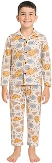 3BROS Kid's Pure Cotton Full Sleeves Night Suit/Dress for Boys/Girls Full Pajama &amp; Top Sleep Suit Combo Set