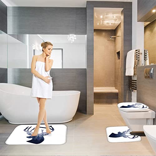 Badematten Set 3D 40x60 REH Badezimmerteppich-Set absorbierend 3-teiliges maschinenwaschbare weich badteppich schnell… – Bild 5