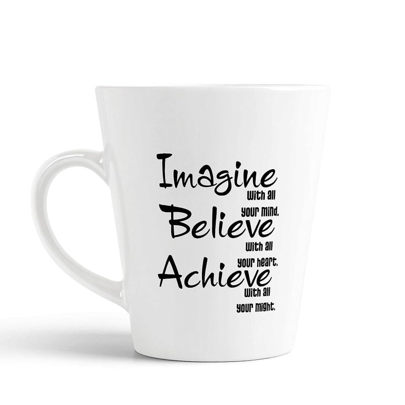 BJ ART '' Imagine Belive Archive Printed Coffee Mug with Colorful Awesome Design|Gifitng Mug for Loved Ones |Birthday Gift|Wedding Gift|Anniversary Gift - 1 Piece, Multicolour, 325 Ml ART-511