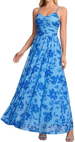 EYNMIN Floral Maxi Dress Spaghetti Strap Flowy A Line 2026 Spring...