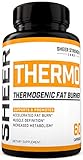 THERMO Fat Burner (60ct) - Thermogenic Weight Loss Supplement for Women & Men - Yohimbine, Green Tea Extract, More - Non-GMO Diet Pills - Sheer Strength Labs - Packaging May Vary