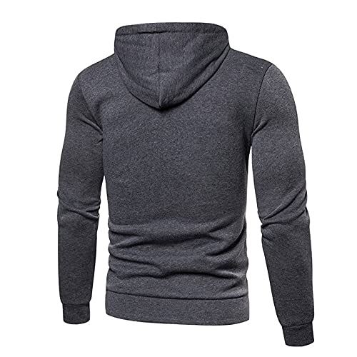 Hoodies For Men,Men's Fashion Hoodies & Sweatshirts Mens Full Zip Hoodie Long Sleeve Sweatshirt Men Men's Winter Hooded Dot Casual Sports Cardigan Sweatshirt Long Sleeves Long (Dark Gy,L) #TOP2