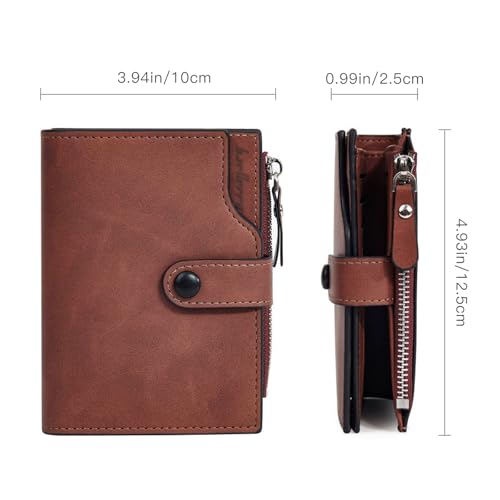 Image of Wallet for Men Large Capacity Leather RFID Blocking Trifold Wallet with 2 ID Windows and 15 Card Holders