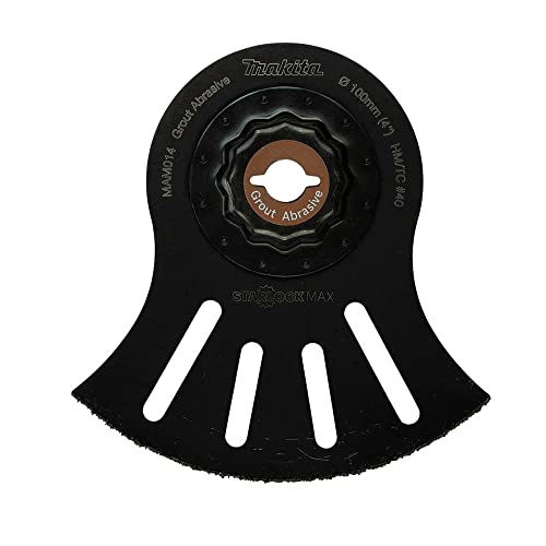 Makita E-08626 StarlockMax® - Multiherramienta oscilante de metal duro de 4 pulgadas con hoja de sierra segmentada de carburo de tungsteno de grano 40