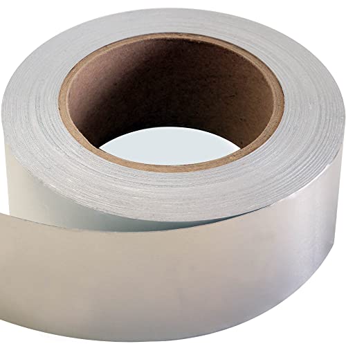 82 Feet (27 Yards) X 2 Inch Professional Aluminum Foil Tape Without Release Paper 3.6 Mil, Ideal For Hvac Systems, Silver Tape For Sealing Ductwork, Metal High Temperature Heavy Duty Duct Tape #TOP6