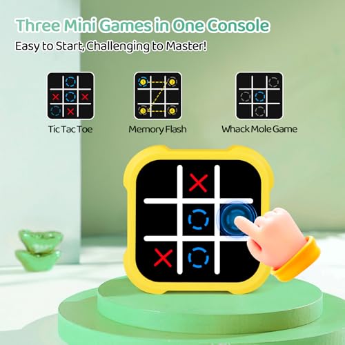 Electronic Tic Tac Toe Game - Electronic Puzzles Portable Handheld Games, 3-in-1 Tic Tac Toe Bolt Game Travel Tic Tac Toys for Educational Memory Growth, Infinite Tic-Tac-Toe Board Games for Ages 3+ - Image 3
