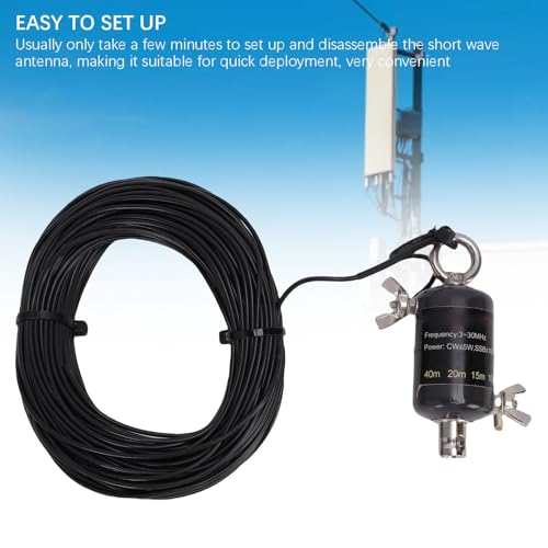 Antenne K5 QRP Eujgoov filaire extérieure demi-onde large bande 3-30MHz pour radioamateur en métal - 4
