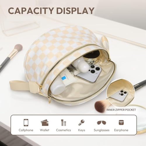 Checkered Crossbody Bag for Women Bum Bag Cross Body Shoulder Purses Bag - image 4